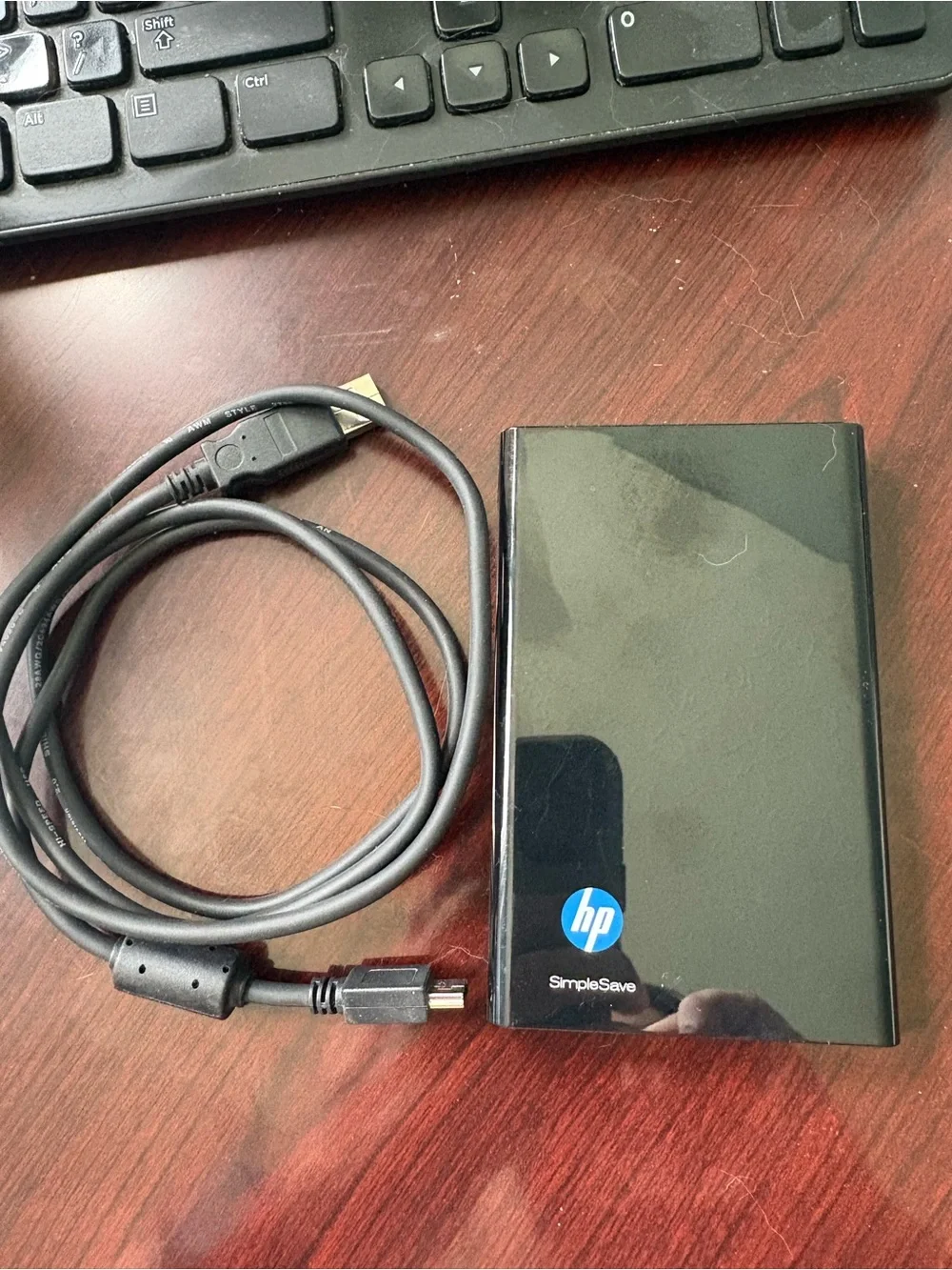 HP SimpleSave Portable External Hard Drive - Black & Blue